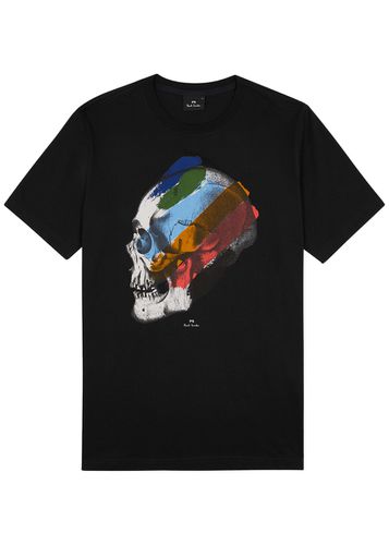 Stripe Skull Printed Cotton T-shirt - PS Paul Smith - Modalova