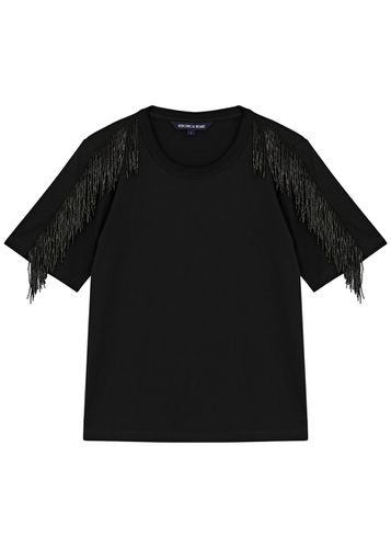 Scala Fringe-trimmed Cotton T-shirt - - L (UK14 / L) - Veronica Beard - Modalova