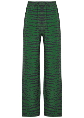 Tiger-print Silk Trousers - Victoria Beckham - Modalova