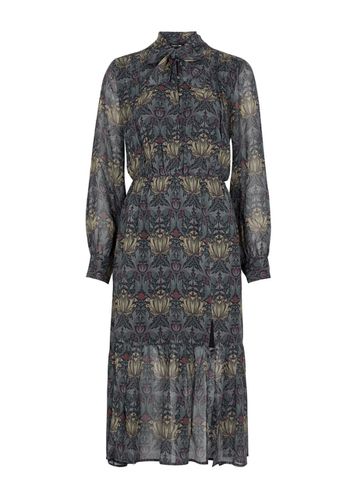 X Morris & Co. Koralina Printed Silk Midi Dress - - L (UK14 / L) - Paige - Modalova