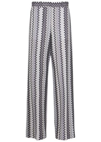 Zigzag-intarsia Metallic Fine-knit Trousers - - 40 (UK8 / S) - Missoni - Modalova