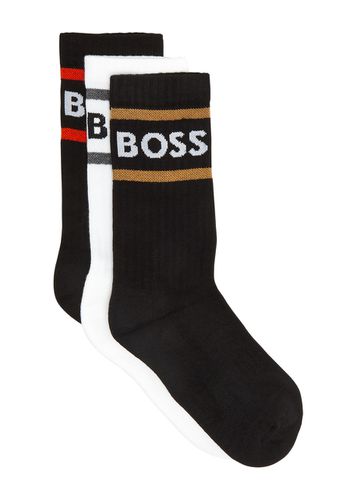 Striped Logo-intarsia Stretch-cotton Socks - set of Three - - One Size - Boss - Modalova