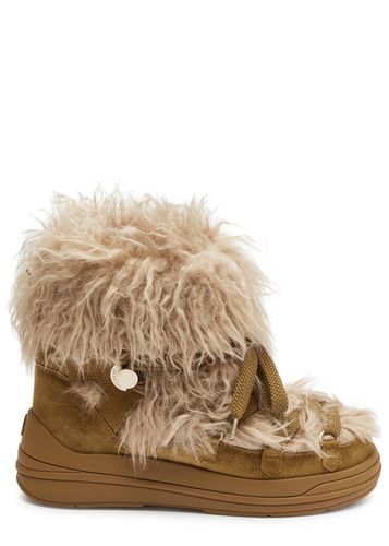 Insolux Faux Fur-trimmed Suede Snow Boots - - 39 (IT39 / UK6) - Moncler - Modalova