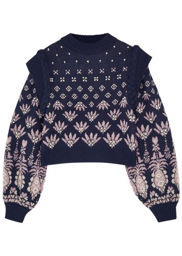 Ainika Martina Floral-intarsia Knitted Jumper - - L (UK14 / L) - Farm Rio - Modalova