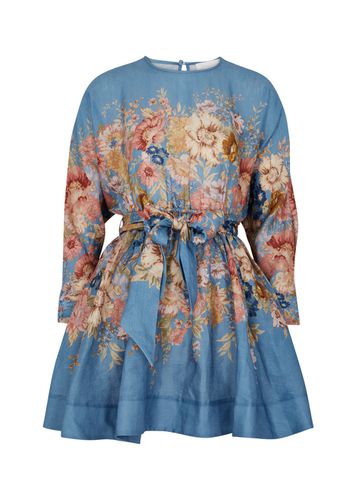 August Floral-print Linen Mini Dress - - 3 (UK 14 / L) - Zimmermann - Modalova
