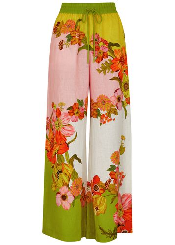 Silas Floral-print Linen Trousers - - 8 (UK8 / S) - ALEMAIS - Modalova