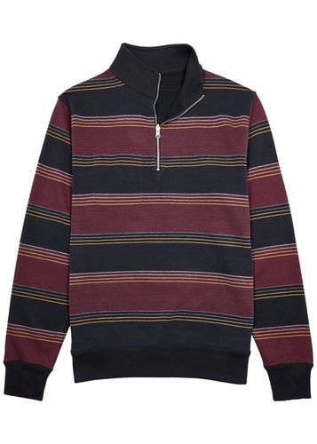 Reversible Striped Cotton-blend Half-zip Sweatshirt - - L - Oliver Spencer - Modalova