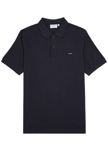 Logo Piqué Stretch-cotton Polo Shirt - - L - Calvin klein - Modalova