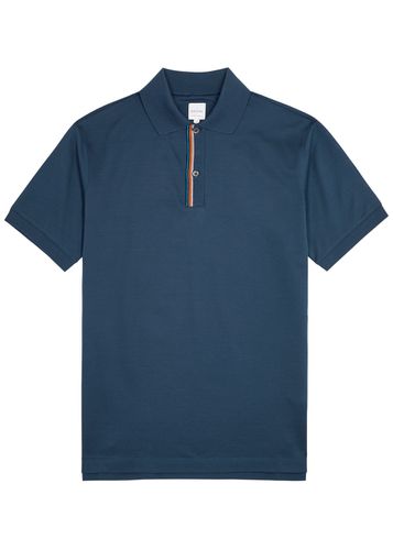 Signature Stripe Piqué Cotton Polo Shirt - - L - Paul smith - Modalova