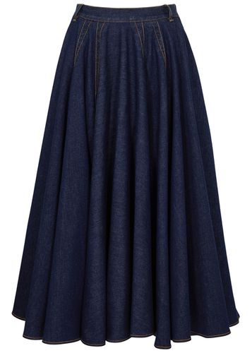 Alaïa Denim Midi Skirt - - 40 (UK12 / M) - ALAÏA - Modalova