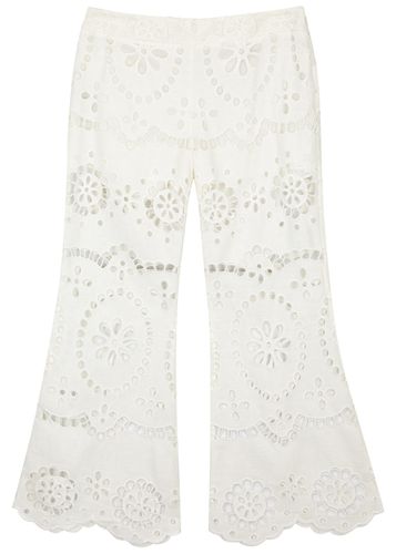 Lexi Embroidered Cut-out Linen Trousers - - 2 (UK 12 / M) - Zimmermann - Modalova