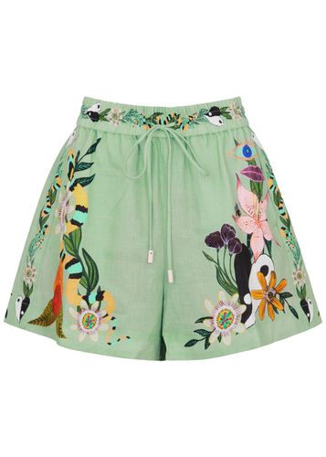 Meagan Floral-print Linen Shorts - - 8 (UK8 / S) - ALEMAIS - Modalova