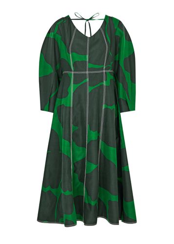 Moss Printed Silk Midi Dress - - L (UK16) - Lovebirds - Modalova