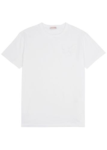 Butterfly-appliquéd Cotton T-shirt - Valentino - Modalova