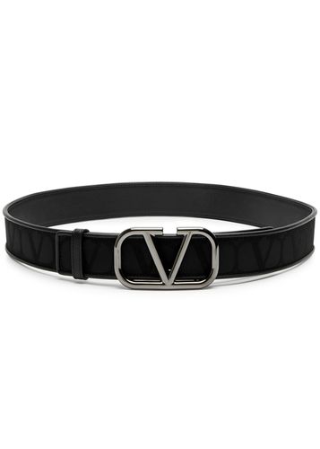 VLogo Jacquard Leather Belt - Valentino Garavani - Modalova