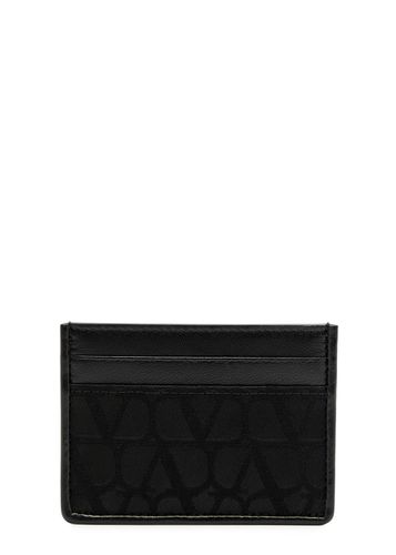 VLogo-jacquard Leather Card Holder - Valentino Garavani - Modalova