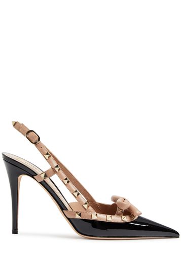 Rockstud 100 Patent Leather Slingback Pumps - Valentino Garavani - Modalova