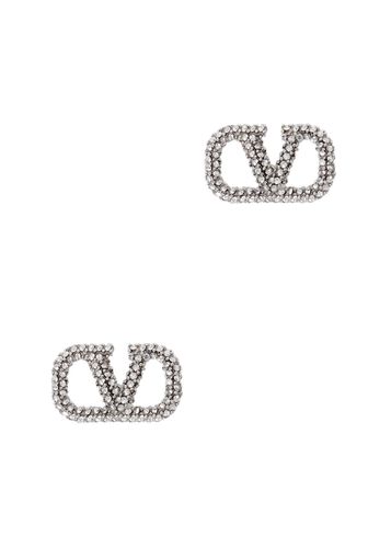VLogo Crystal-embellished Stud Earrings - Valentino Garavani - Modalova