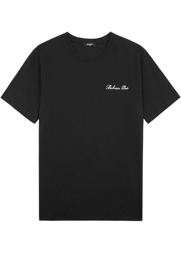 Logo-embroidered Cotton T-shirt - Balmain - Modalova