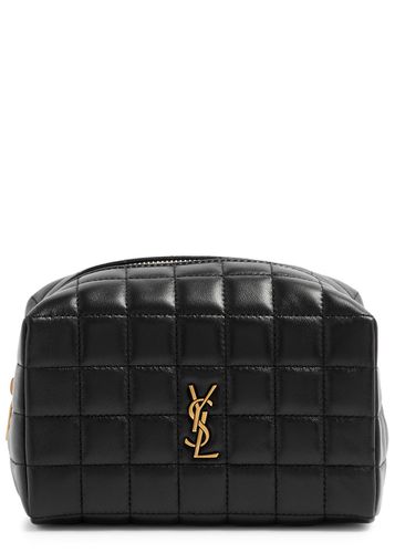 Quilted Leather Cosmetics Pouch - Saint Laurent - Modalova