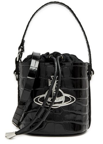Daisy Crocodile-effect Leather Bucket bag - Black - Vivienne Westwood - Modalova