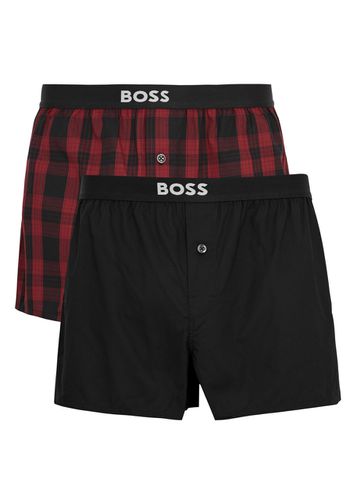 Logo Cotton-poplin Boxer Shorts - set of two - - S - Boss - Modalova