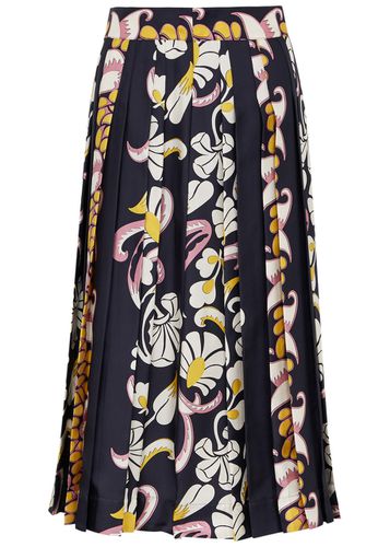 Printed Pleated Silk Midi Skirt - - 10 (UK14 / L) - Tory Burch - Modalova