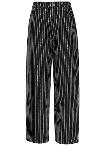 Striped Sequin-embellished Wide-leg Jeans - - 25 (W25 / UK6 / XS) - ROTATE Birger Christensen - Modalova