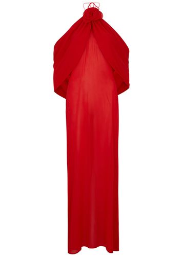 Halterneck Cape-effect Stretch-silk Maxi Dress - - 36 (UK8 / S) - Magda Butrym - Modalova