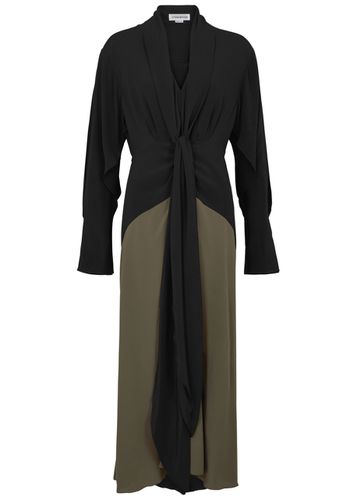 Colourblocked Silk-satin Midi Dress - - 10 (UK10 / S) - Victoria Beckham - Modalova