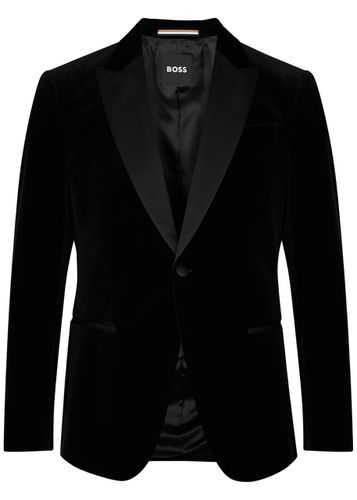 Velvet Tuxedo Jacket - - 48 (IT48 / M) - Boss - Modalova