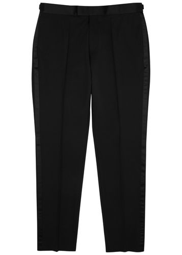 Slim-leg Stretch-wool Tuxedo Trousers - - 46 (IT46 / S) - Boss - Modalova