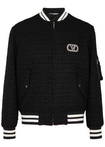 Logo Wool-blend Tweed Bomber Jacket - - 50 (IT50 / L) - Valentino - Modalova