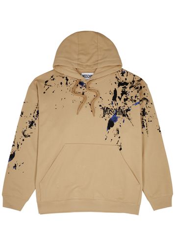 Paint-splatter Hooded Cotton Sweatshirt - - 46 (IT46 / S) - Moschino - Modalova