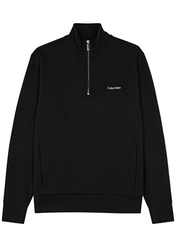 Logo Cotton-blend Half-zip Sweatshirt - - L - Calvin klein - Modalova