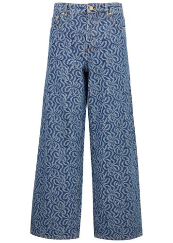 Floral-jacquard Wide-leg Jeans - - 25 (W25 / UK6 / XS) - Ganni - Modalova
