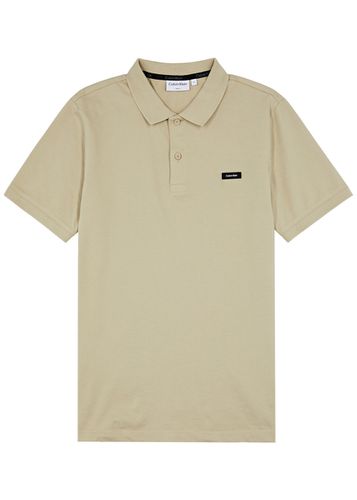 Logo Piqué Stretch-cotton Polo Shirt - - S - Calvin klein - Modalova