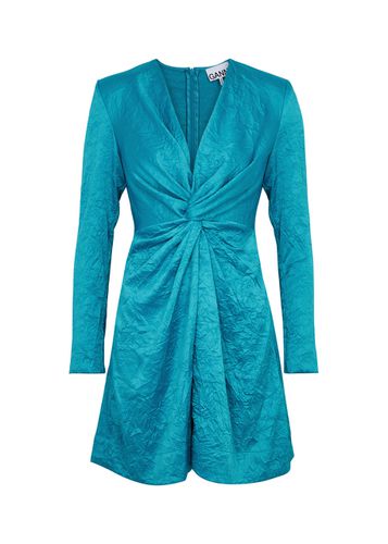 Crinkled Satin Mini Dress - - 42 (UK14 / L) - Ganni - Modalova