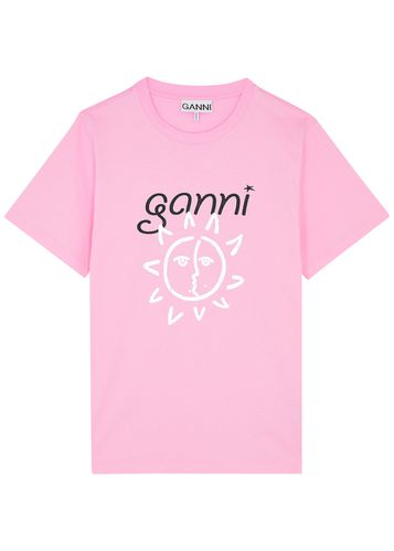 Sun-print Cotton T-shirt - - S (UK8-10 / S) - Ganni - Modalova