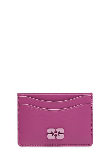 Bou Logo Leather Card Holder - Ganni - Modalova