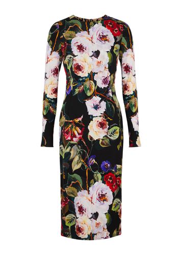 Dolce & Gabbana Floral-print Stretch Silk-satin Midi Dress - - 46 (UK14 / L) - Dolce&gabbana - Modalova