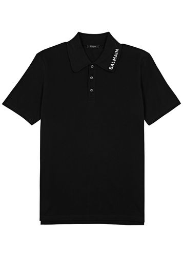 Logo-embroidered Piqué Cotton Polo Shirt - - L - Balmain - Modalova