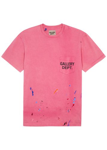 Paint-splattered Logo Cotton T-shirt - Gallery Dept. - Modalova