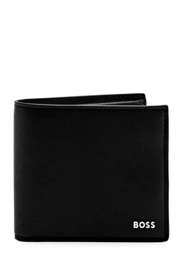 Boss Logo Leather Wallet - Black - Boss - Modalova
