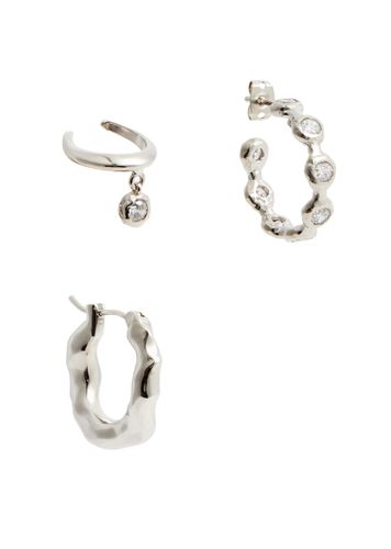 Wave Rhodium-plated Earrings - set of Three - Joanna Laura Constantine - Modalova