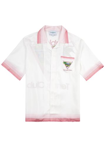 Tennis Club Print Silk-satin Shirt - - L - CASABLANCA - Modalova