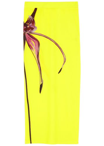Floral-print Stretch-jersey Midi Skirt - - M (UK12 / M) - Louisa Ballou - Modalova