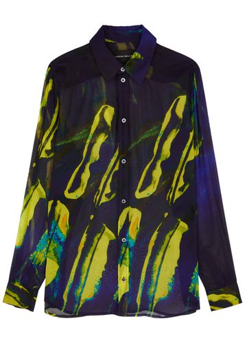 Printed Stretch-silk Chiffon Shirt - - L (UK14 / L) - Louisa Ballou - Modalova