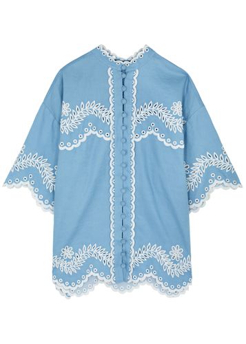 Junie Floral-embroidered Linen Shirt - - 2 (UK 12 / M) - Zimmermann - Modalova