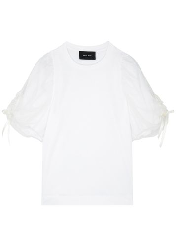 Bow-embellished Cotton and Tulle T-shirt - - XS (UK6 / XS) - SIMONE ROCHA - Modalova